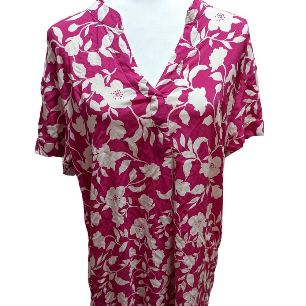 Time and Tru Floral Hawaiian Dress Pink Medium